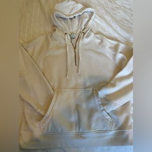 White Quarter Zip Hoodie
